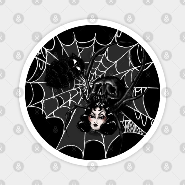 Goth Spider Magnet by SaraWired